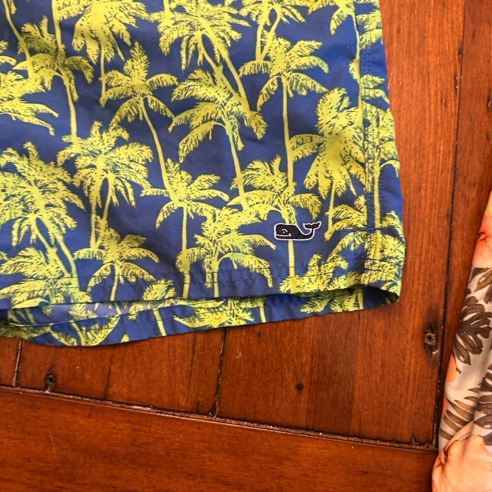 Vineyard Vines Tropical Palm Print Swim Shorts